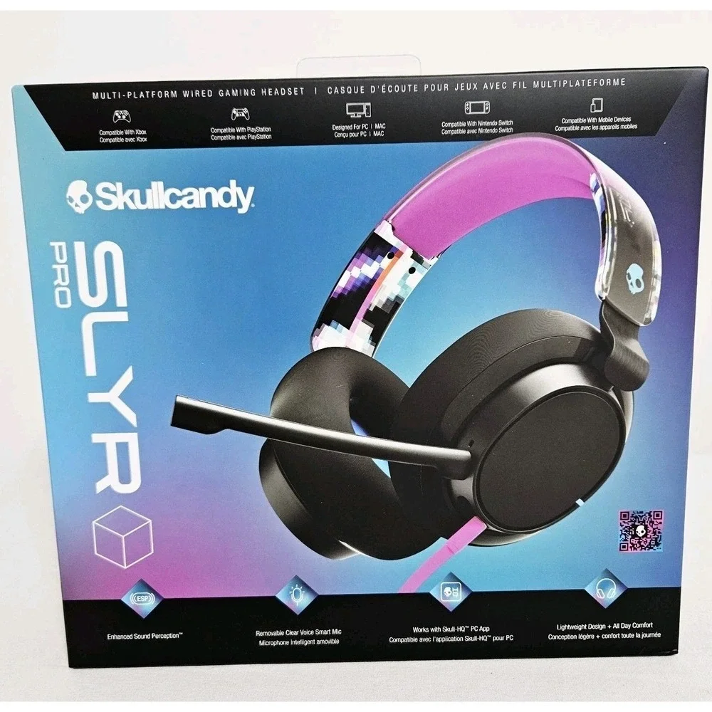 SKULLCANDY SLYR NIB Pro Wired Gaming Headset PC‎ & Compatible w/ Xbox PS Switch